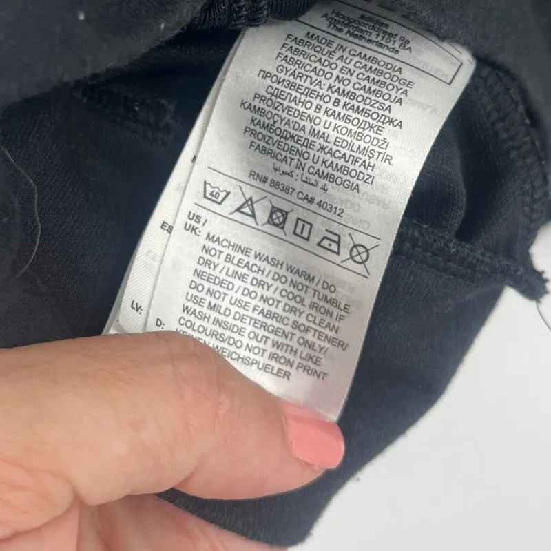 Adidas Yoga Energized Souls Womens Hoodie Sz M Black Y2K Rainbow Graphic Street - Image 9