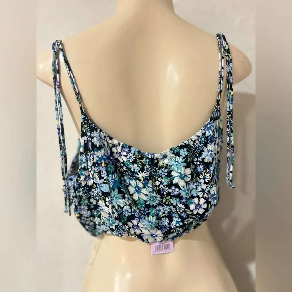 Wild Fable Women's Tiny Tank Top - Wild Fable, Black Floral, medium NWT - Image 7