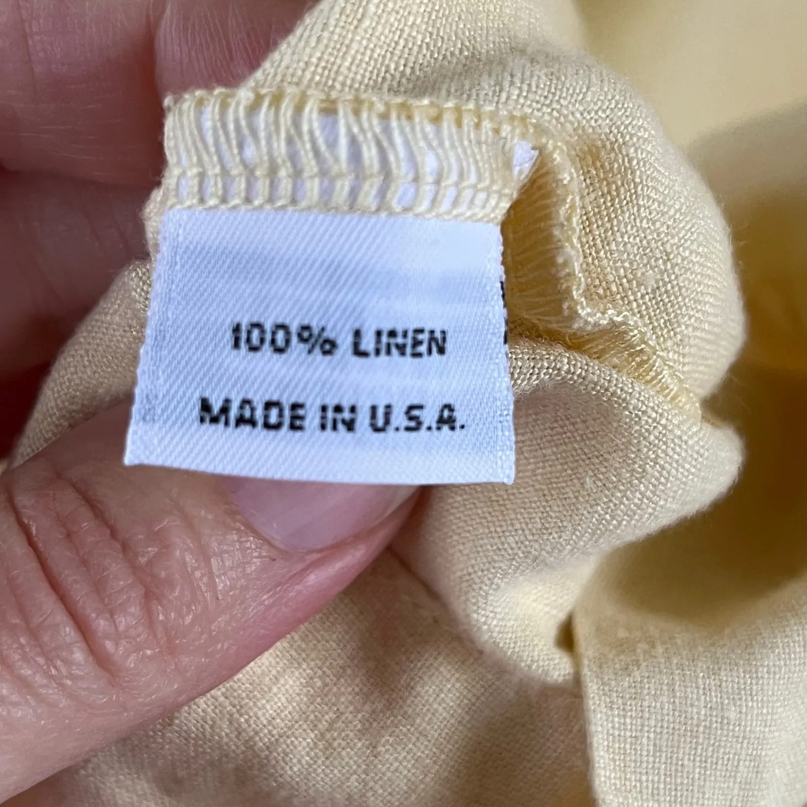 Bryn Walker Women's Yellow 100% Linen Oversized Top Size L - Image 6