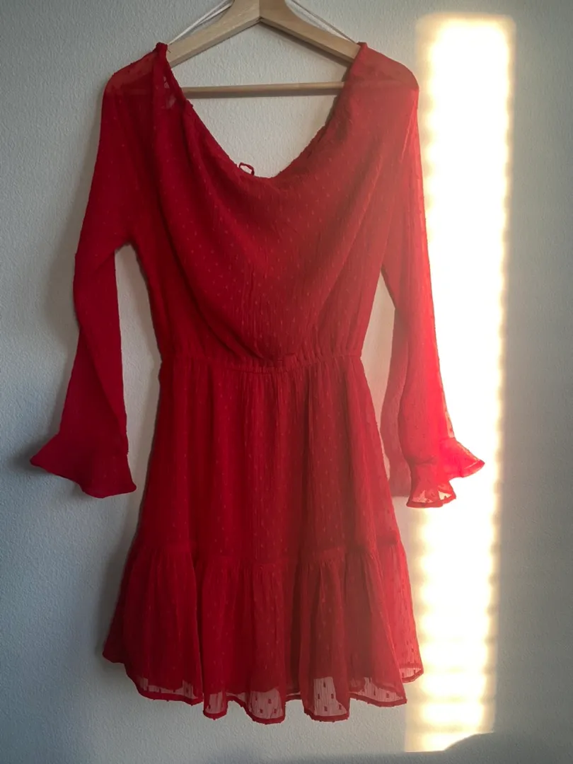 Divided Red Dress - Image 2