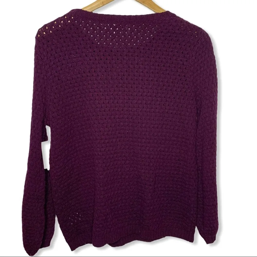 14th & Union purple popcorn texture sweater S new - Image 4