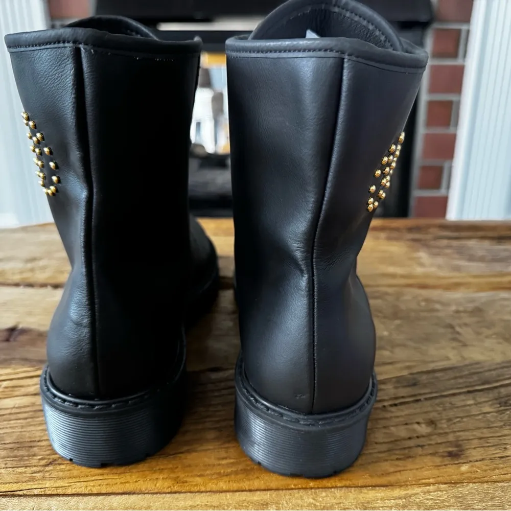 🔥NEW VALENTINO Marti Leather Boot Mario Valentino Black Size 10 Studed Designer - Image 5