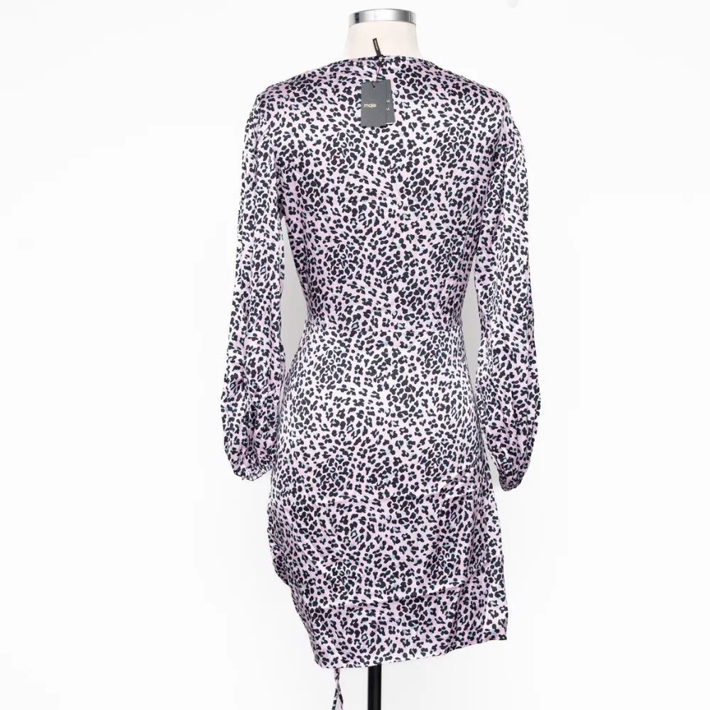 Maje | Draped leopard-print dress - Image 5