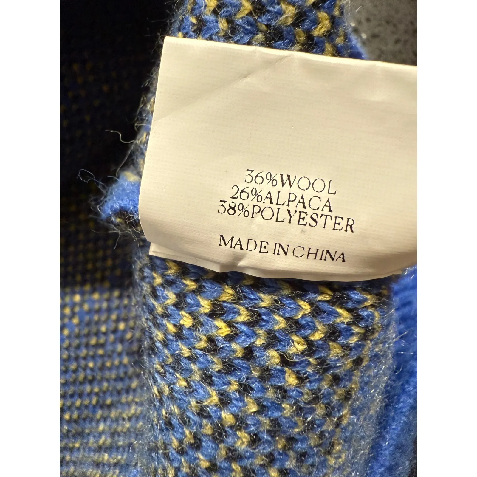 Cider Knit Sweater Vest Blue Sleeveless Smiley Face Cozy Wool Alpaca Blend - Image 5