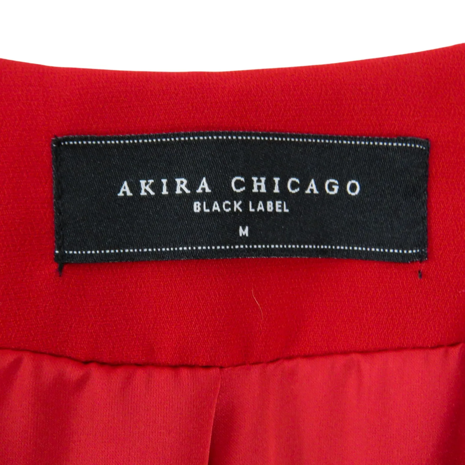 Akira  Red Blazer Jacket Open Front Collarless Jacket Medium - Image 4