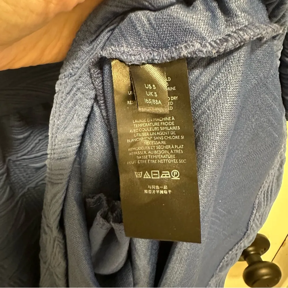 Free People cut out back mini dress blue back tie puff sleeve babydoll dress - Image 7