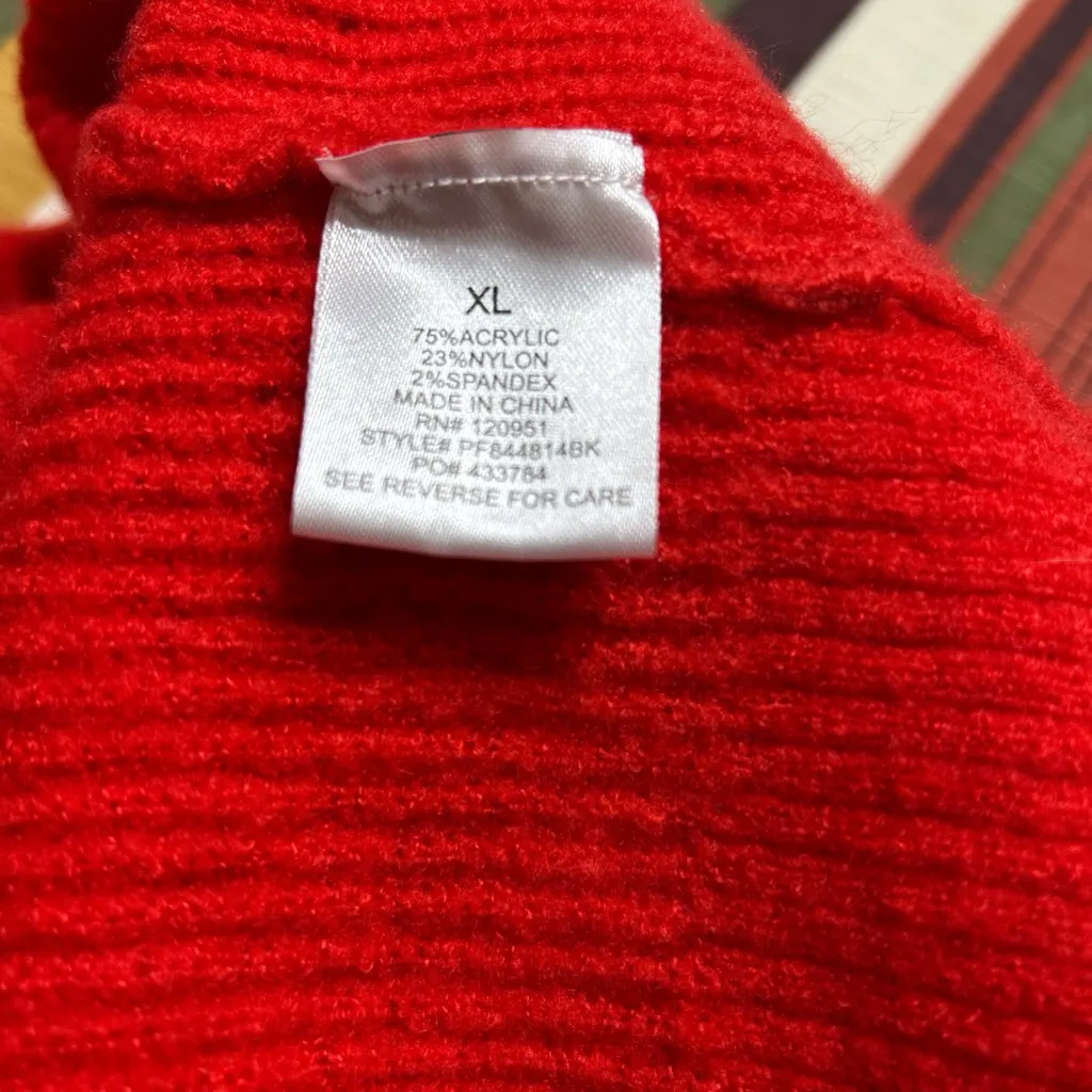 Pink Rose Vibrant Red Crew Neck Sweater - Image 7