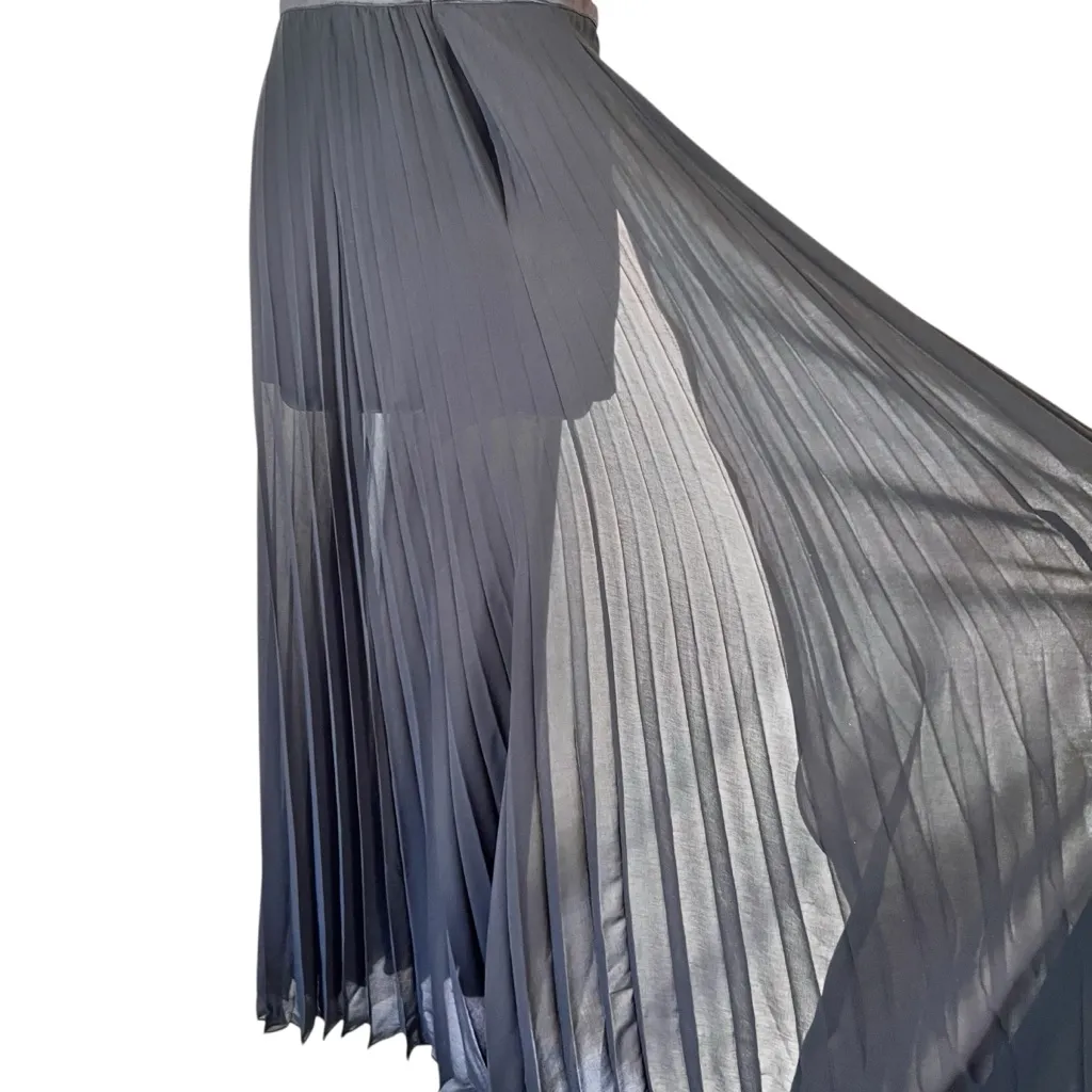 BEBE PLEATED HIGH DOUBLE SLIT GOWN - Image 8