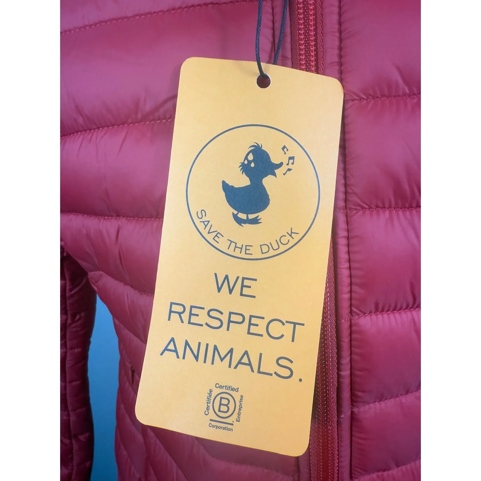 NWT Save the Duck Vicky Tango Red Puffer Jacket Sz 1 Small‎ $198 - Image 7