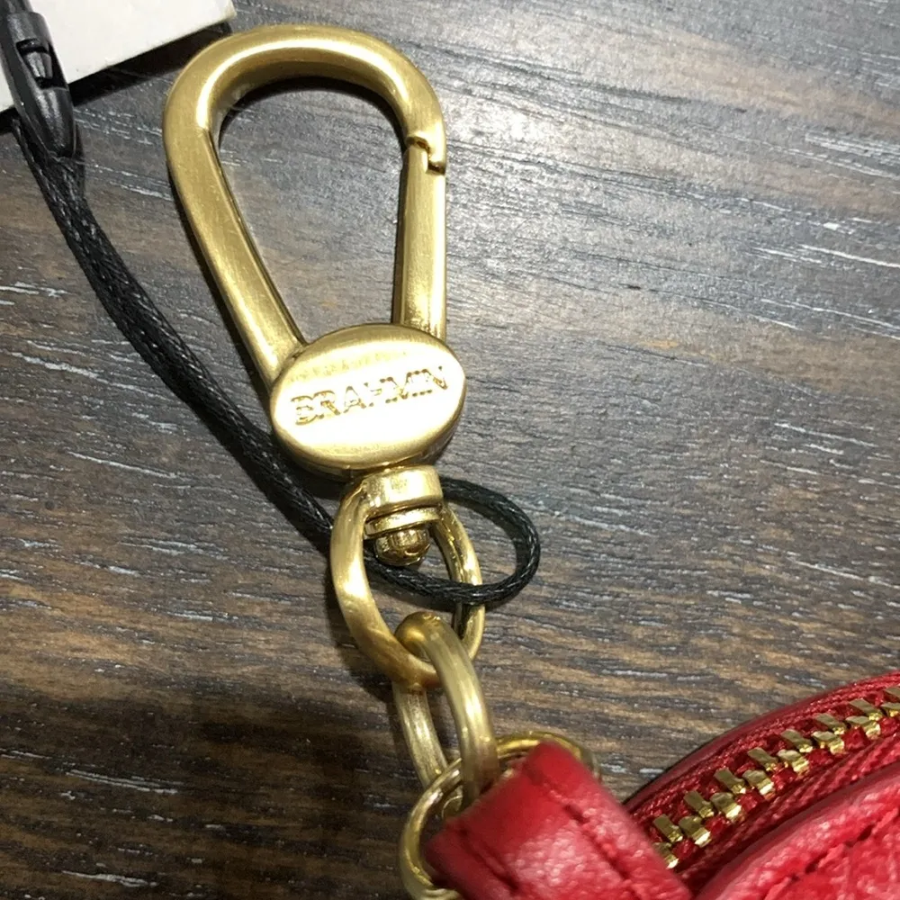 Brahmin Radiant Red Mystic Leather Circle Coin Purse NWT - Image 4