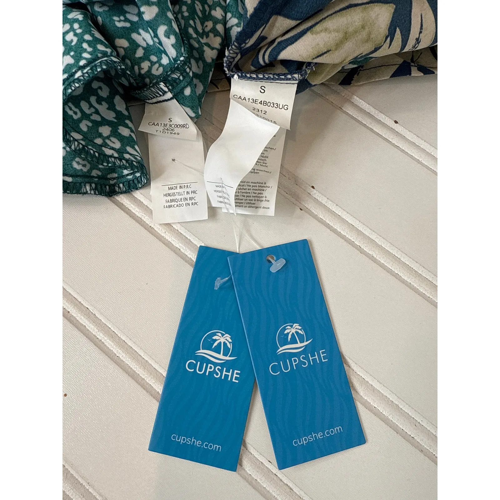 NWT Cupshe Rompers Flutter V-Neck Straight Leg & Halterneck Backless Bundle Sz S - Image 5