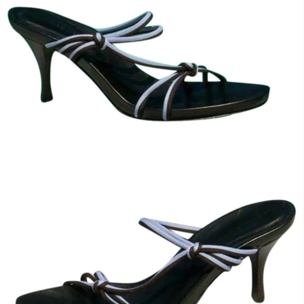 Donald Pliner Mesh Elastic Leather Shoe Expresso Lavender Strappy NWT $225 New Brown Size 7.5 - Image 5