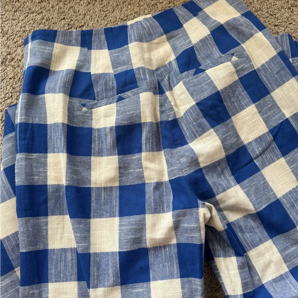 Veronica Beard Dova Blue Checkered Pants - Image 2