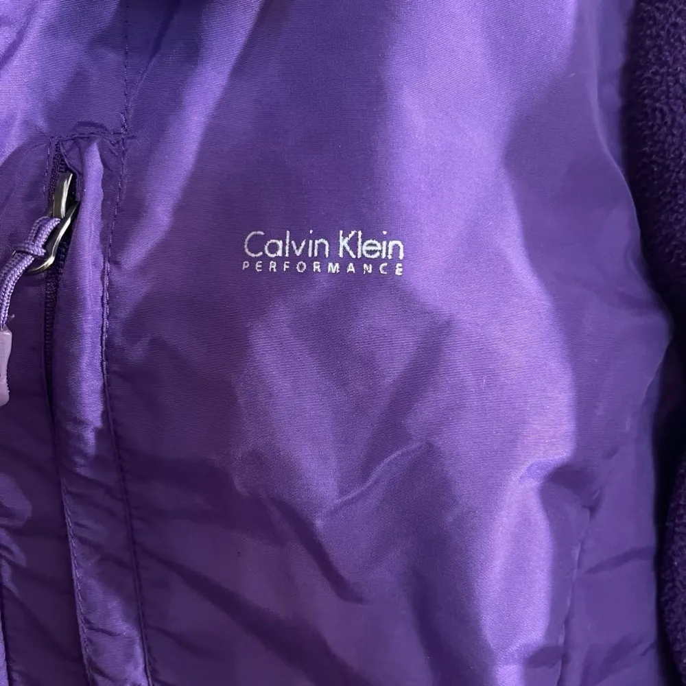 Calvin Klein Performance Zip Up XL Fleece Quick Dry Jacket Purple - Image 5