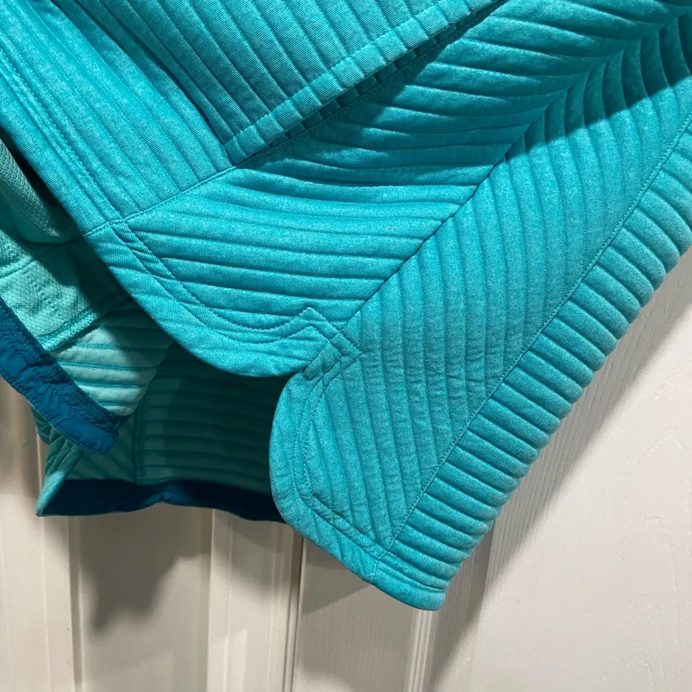 L.L. Bean Size S Aqua Blue Ribbed Airlight Crew Neck Pullover Thermal Top - Image 7