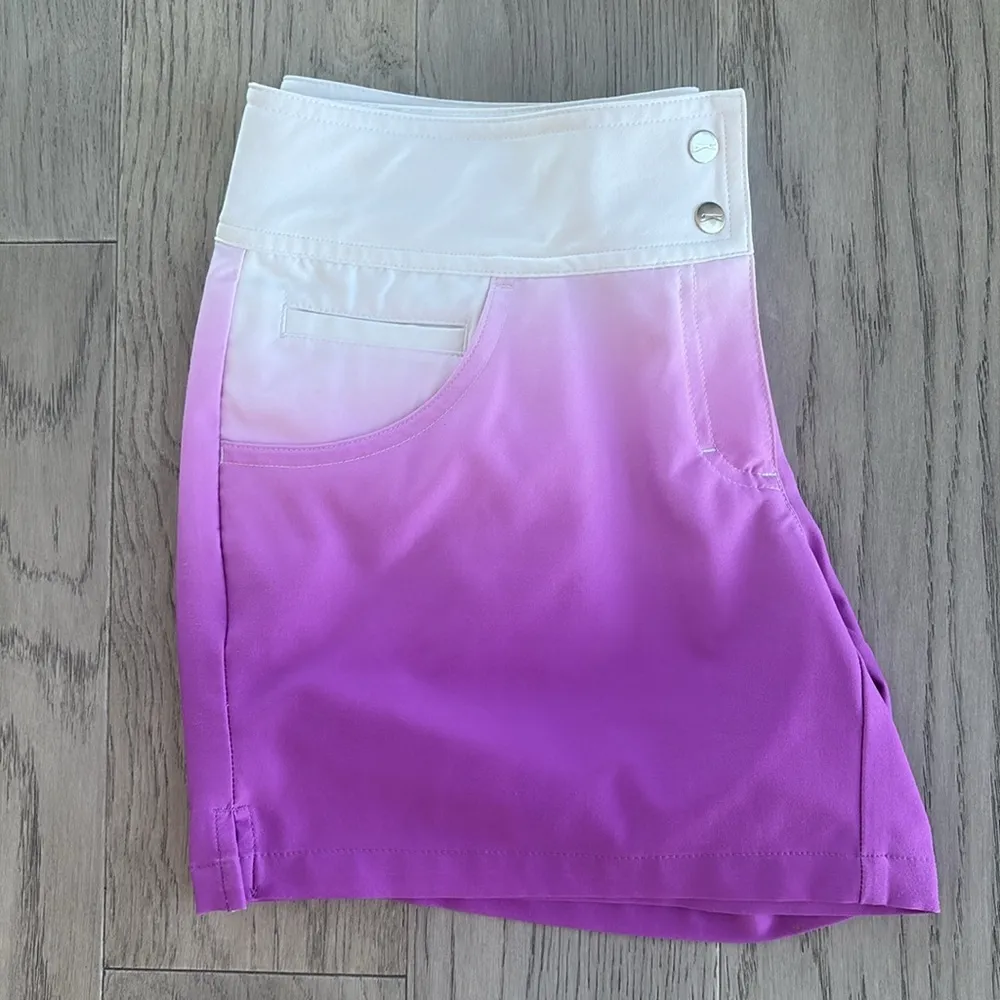 Slazenger Purple Gradient Ombré Golf Shorts Size 2 - Image 3