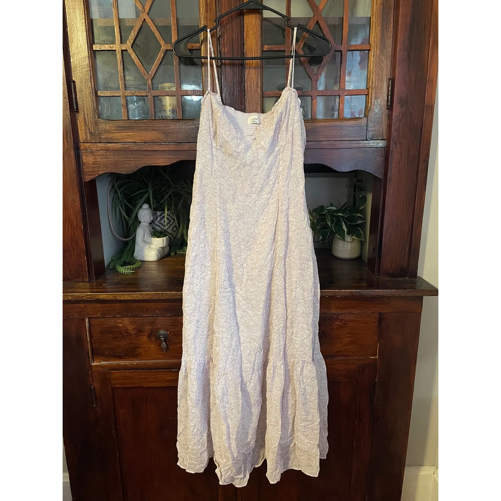 Wilfred‎ Broadway Midi Dress Purple Floral Print Spaghetti Strap Summer Casual - Image 2