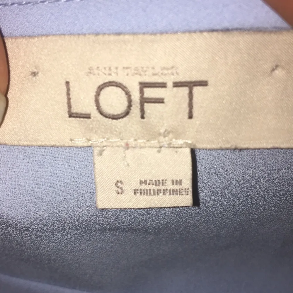 Women’s small Loft powder Blue Blouse - Image 2