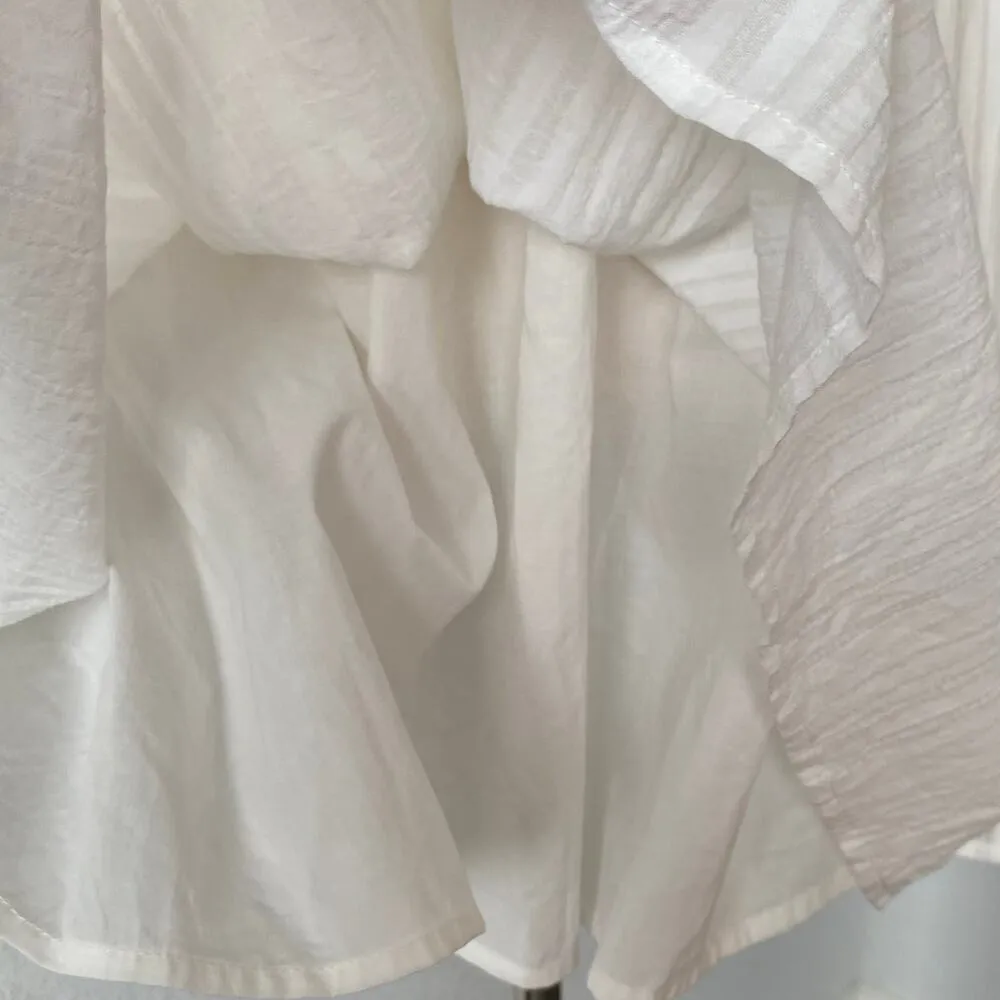 NEW WILD FABLE Halter A Line Mini Dress Size Small White Lined Tie Open Back - Image 4