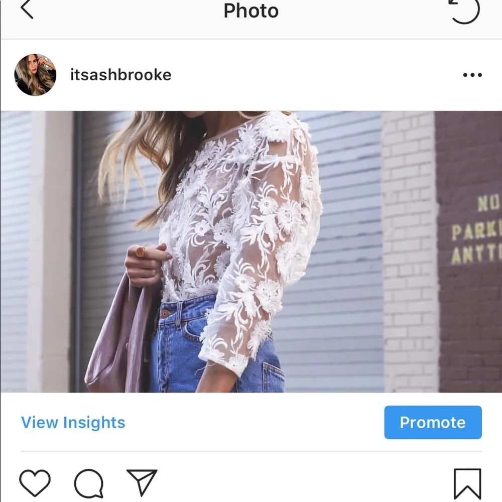 Zara White Sheer Floral Top - Image 2