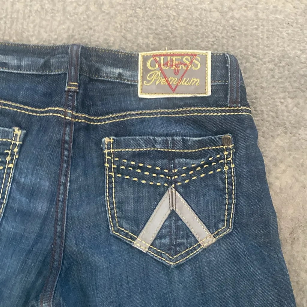 Vintage Guess Premium Denim Y2K Naomi Lowrise Bootcut Jeans Dark Wash 27 - Image 7