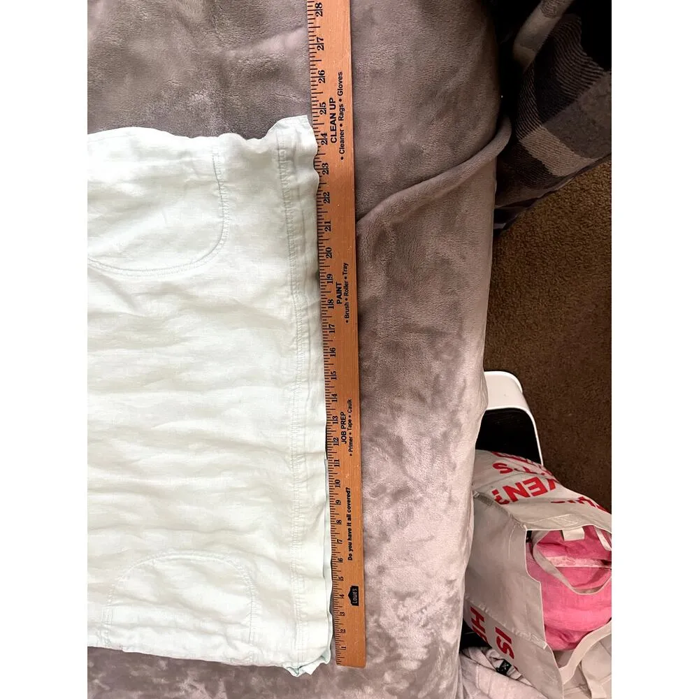 J.Jill womens size large shirt 100% linen popover tunic with cotton lining blue - Image 7