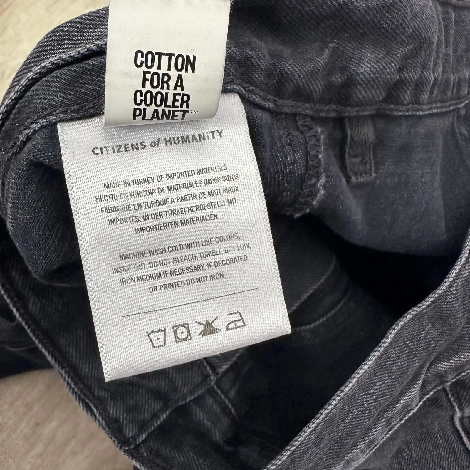 Citizens of Humanity Marcelle Cargo Jeans In Washed Black Size 25 #2078-1193 - Image 10