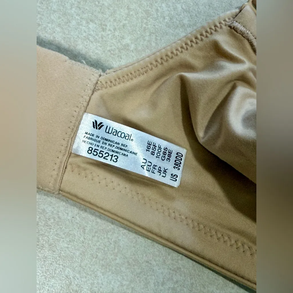 Wacoal Women's Perfect Primer Full Figure Underwire Beige Bra Size 38 DDD NWT - Image 9