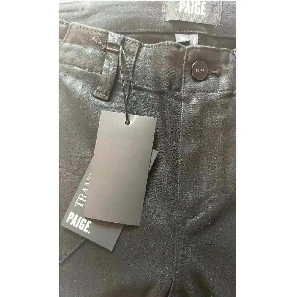 Paige Maisle straight ankle black fog Luxe coating jeans Size 32, A04, $105 - Image 7