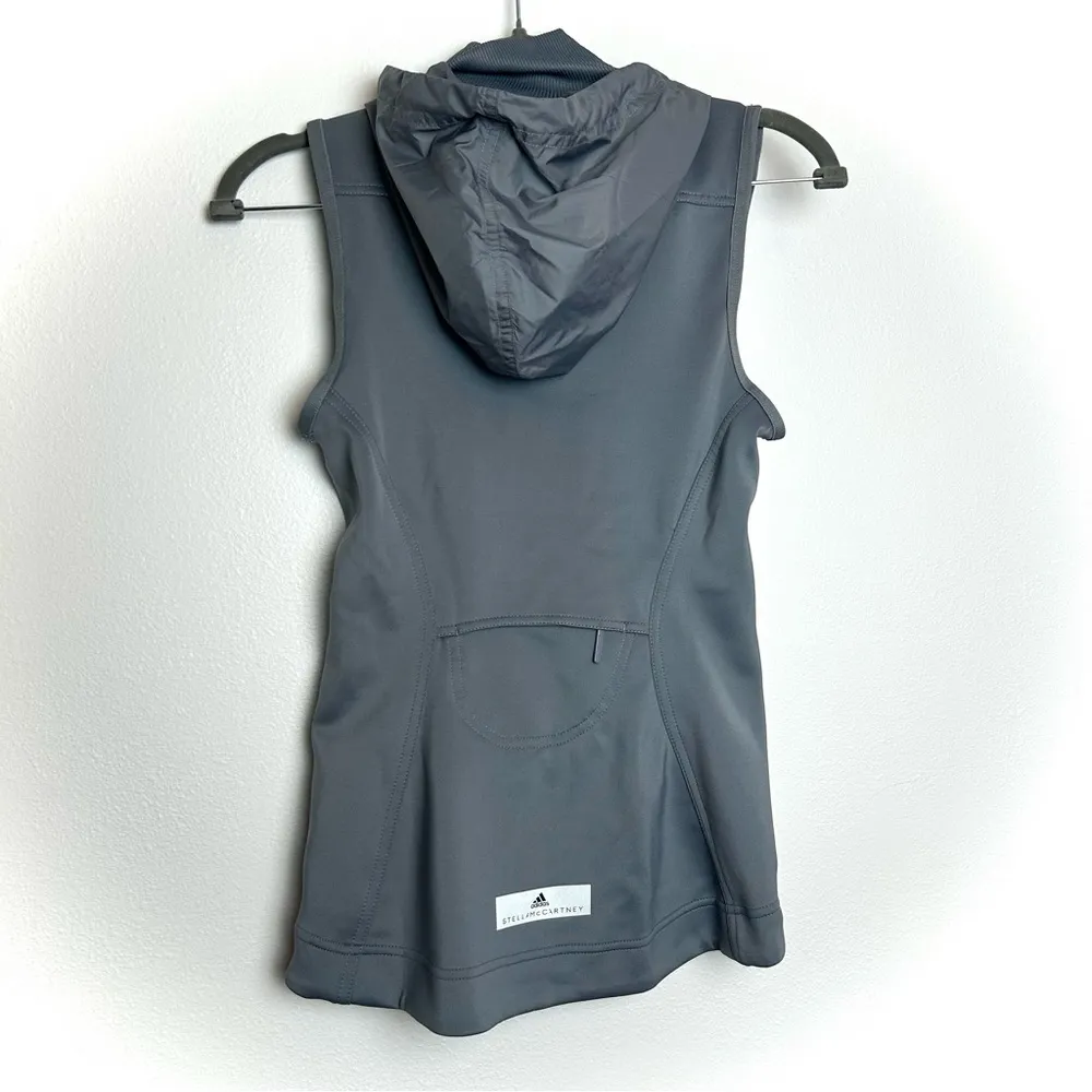 Adidas by Stella McCartney Quilted Vest Full Zip Grey - Image 4