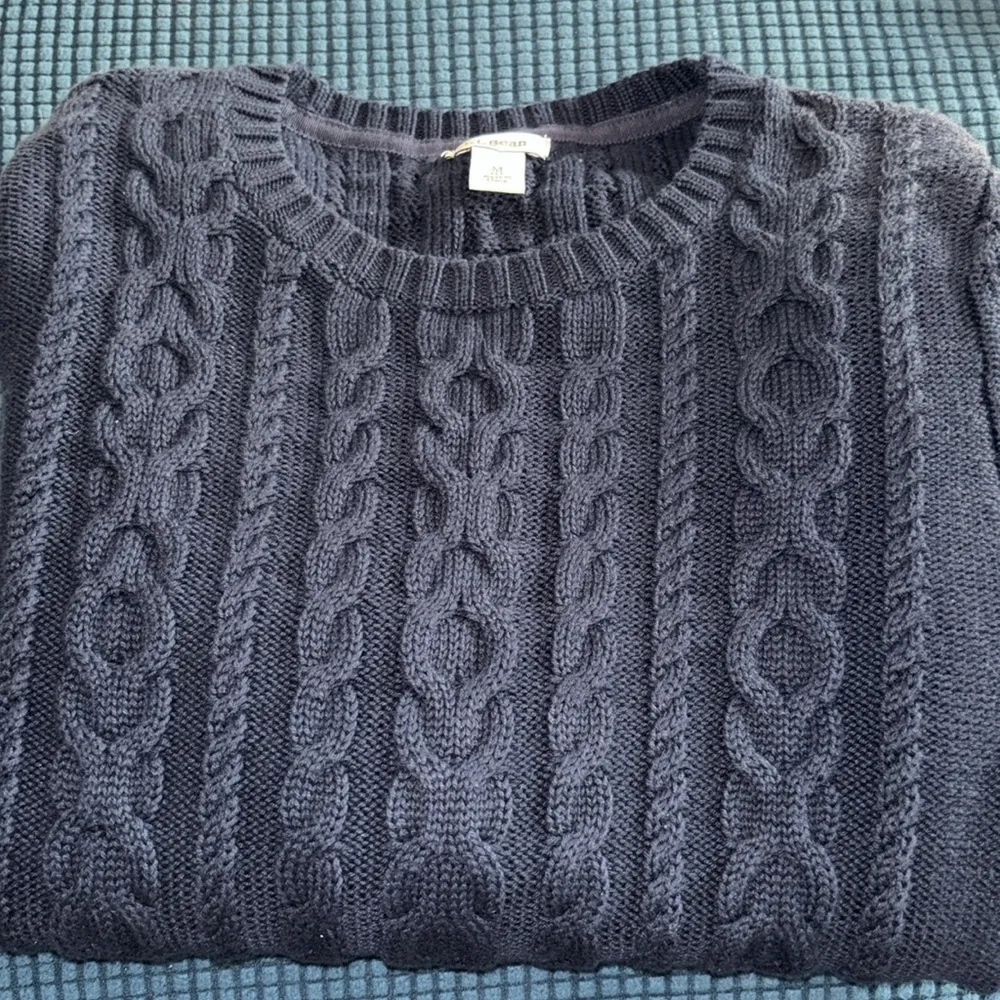 L.L.Bean Clueless Preppy Navy Mixed Cable - Image 6