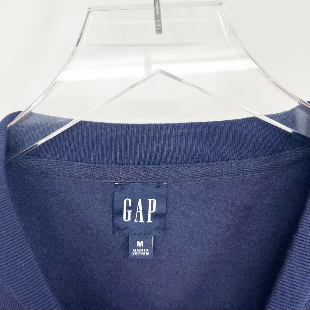 GAP Vintagesoft Logo Sweater M Blue - Image 5