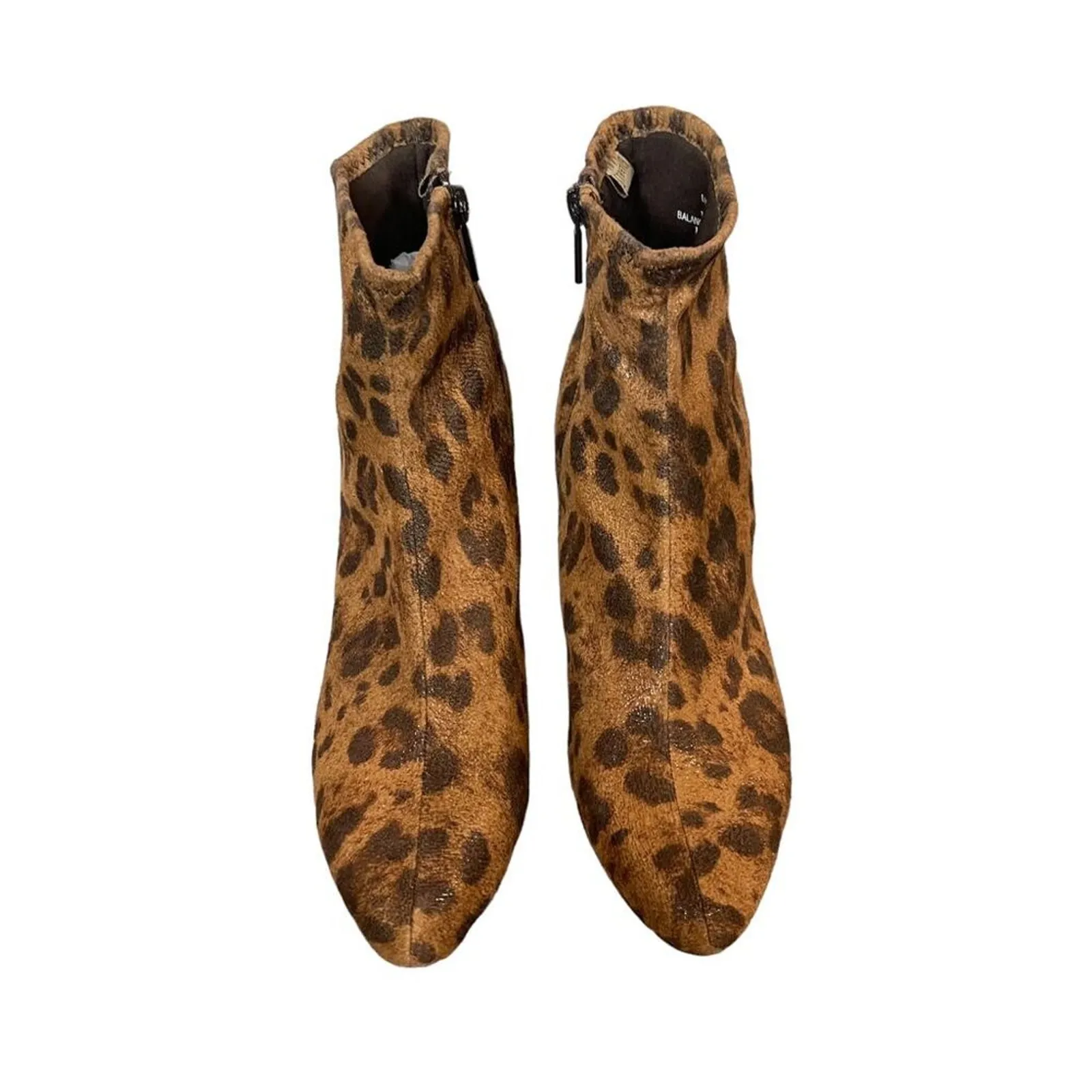 Impo Nevada Women's Brown Animal Print Kitten Heel Ankle Booties Zip Size 8M - Image 5