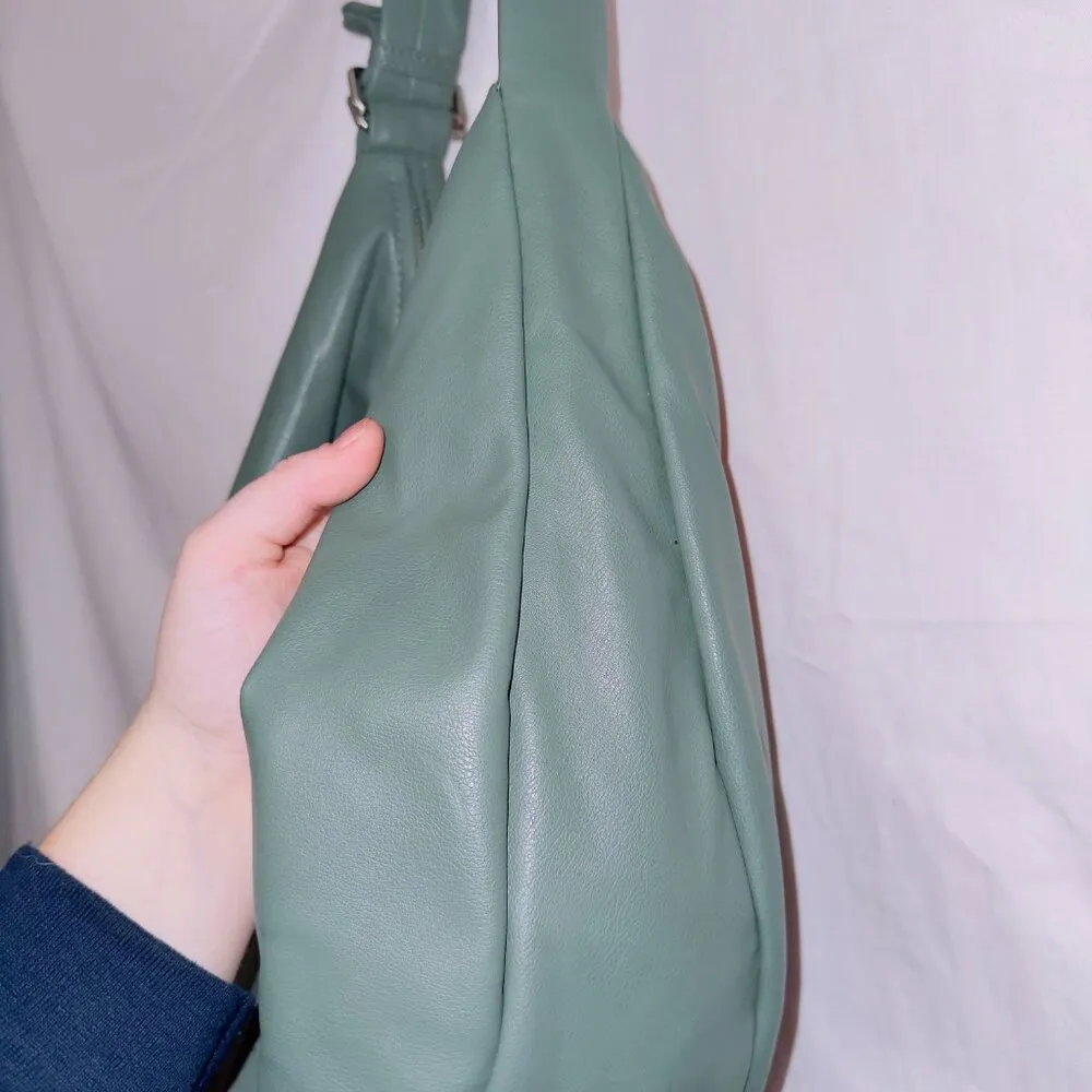 Zara Green Slouchy Medium Size Shoulder Bag Purse - Image 6