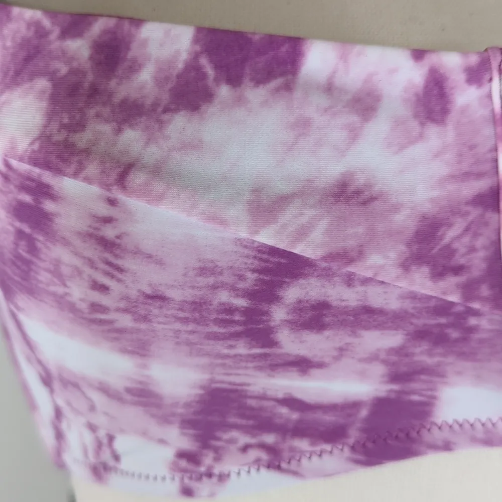 Bar III‎ Women's Pink White Tie Dye Swimwear Top Small NWT - Image 3