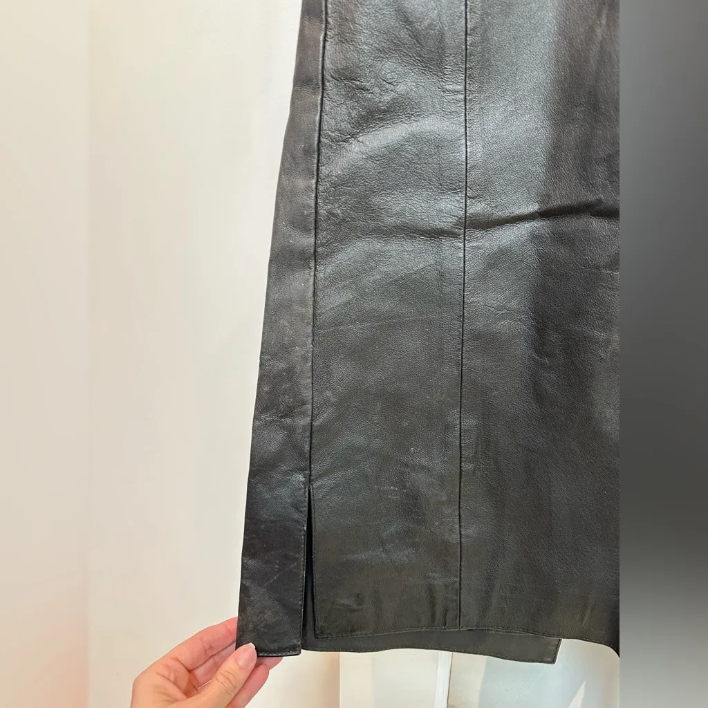 Vintage Newport News Western Black Genuine Leather Vest Jacket Size Large L - Image 8