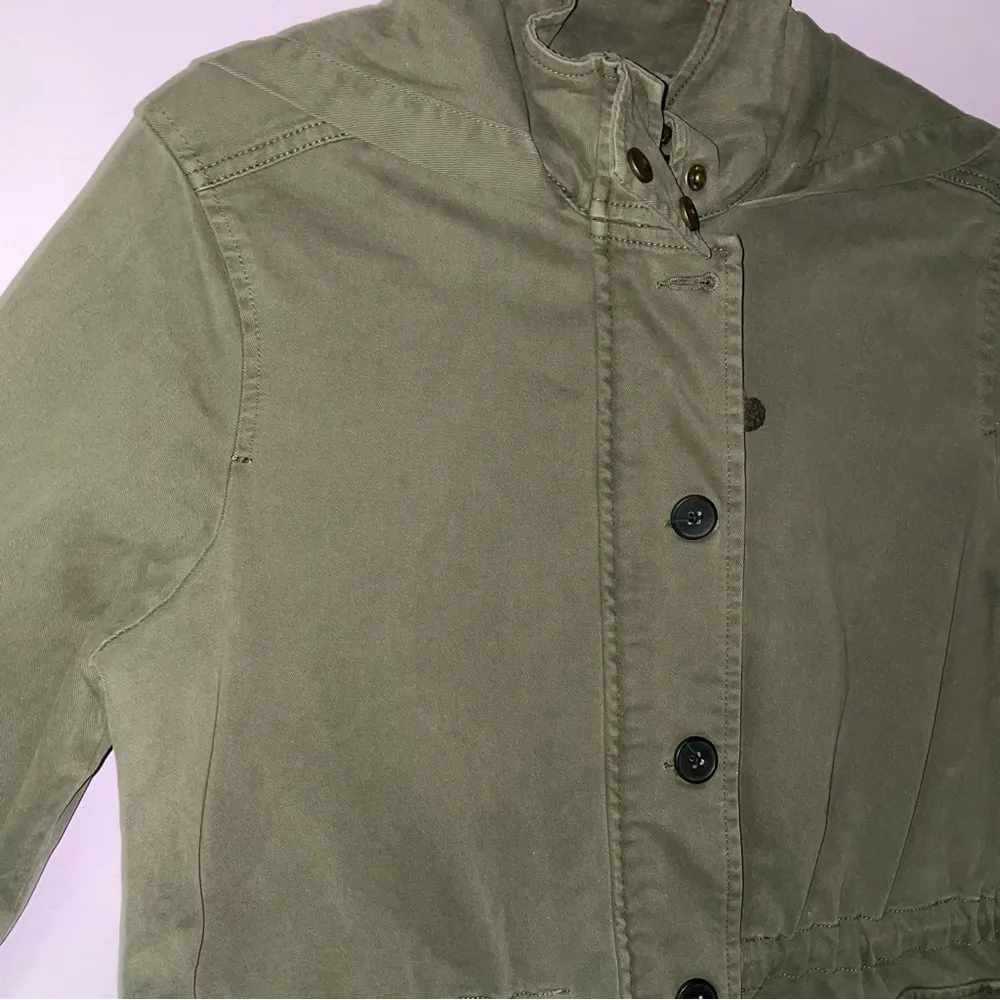 Lucky Brand M Cargo Utility Coat Green Hooded Jacket - Image 2