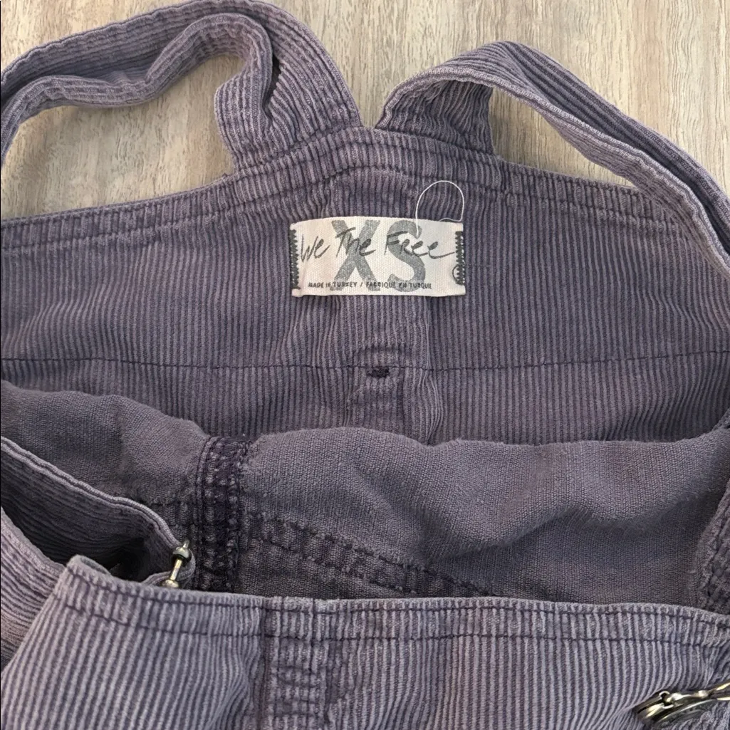 Free People We The Free Super Slouchy Cord Overalls Purple Size XS - Image 9