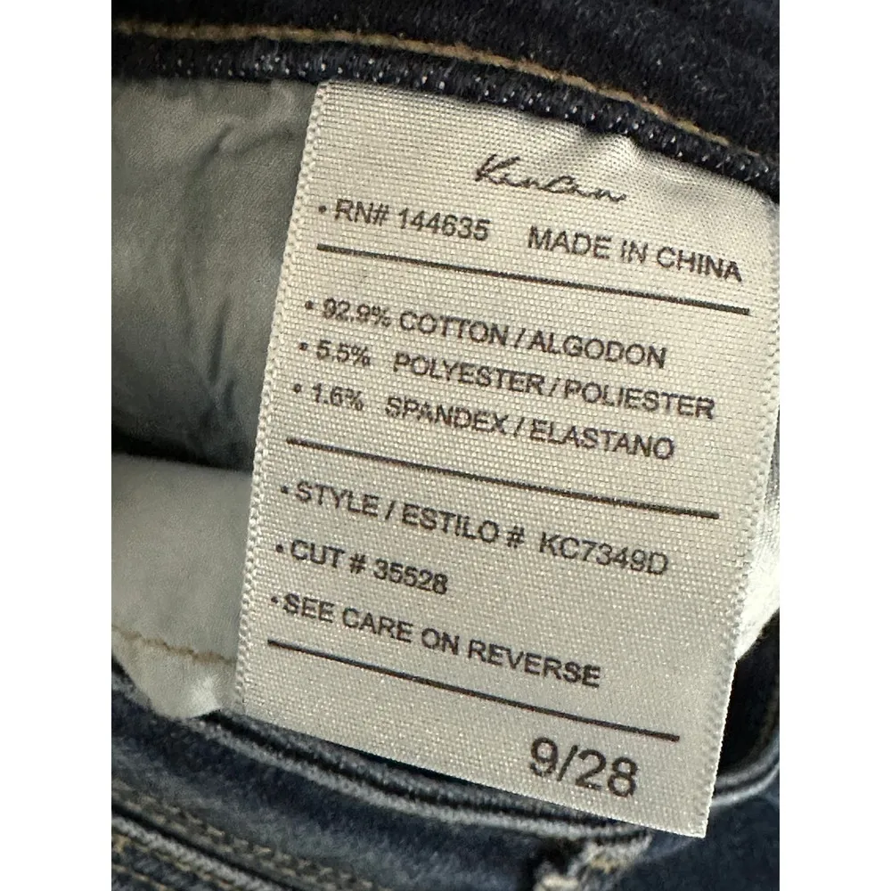 Kancan Jeans Women 9/28 Blue Dark Wash Denim Bootcut Wide Leg Cotton Blend - Image 6