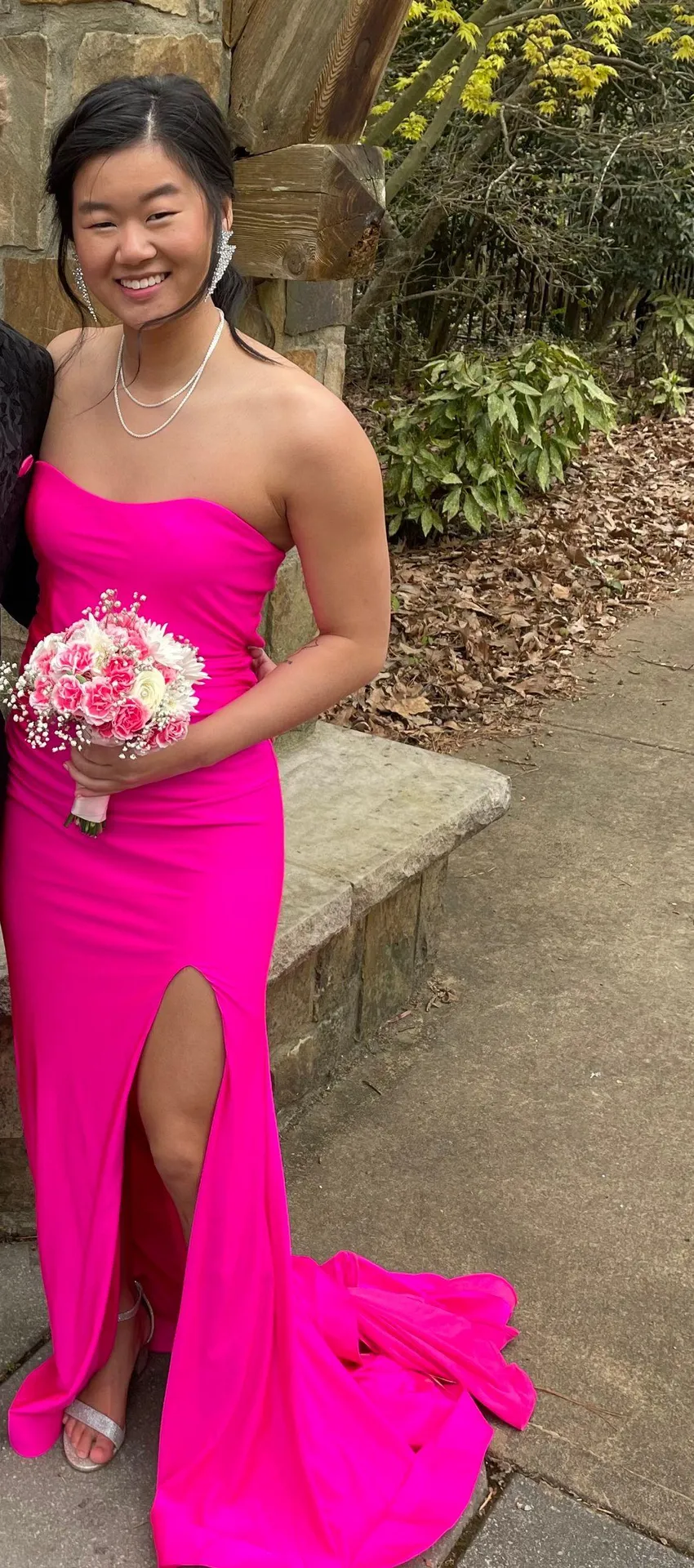 Prom Dresss Pink Size 4 - Image 2