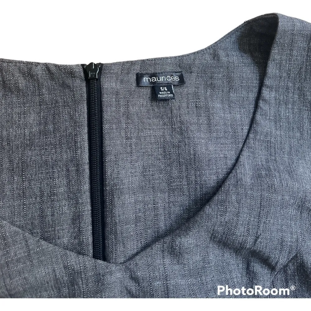 Maurices Gray Sleeveless Sheath Dress Size S/6 Career Work Office Classic - Image 5