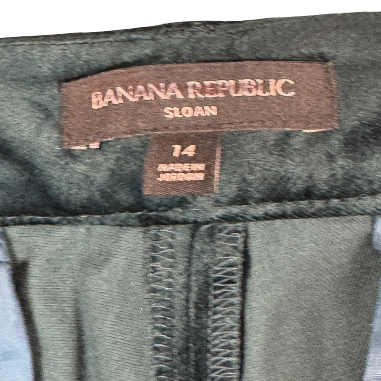 Banana Republic Sloan Polished Minimalist Stretch Ankle Pants Green 14 Old Money - Image 3