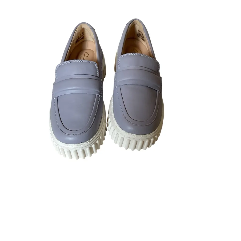 CLARKS Women’s Lilac Leather Mayhill Cove Loafers Size 6 1/2 - Image 5