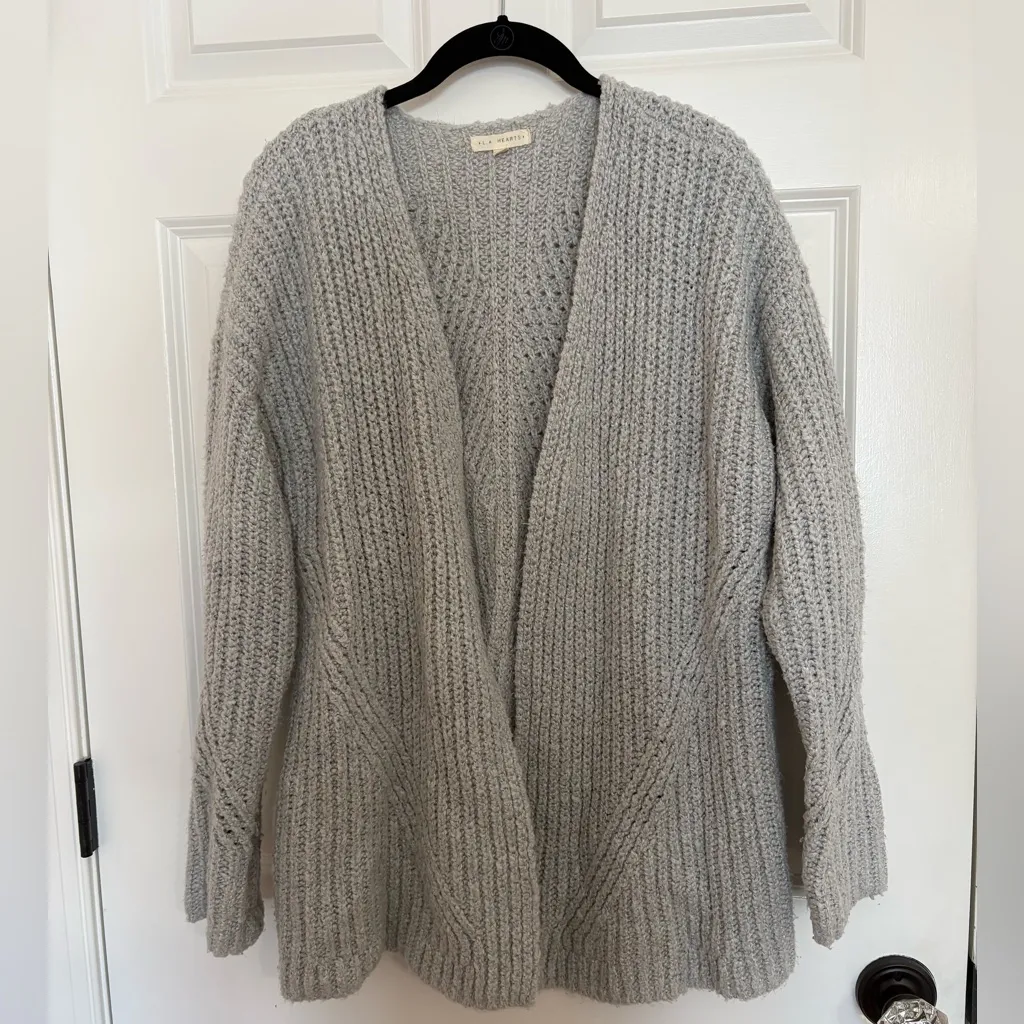 L.A. Hearts Gray & Rust Cardigan | One Size - Image 2