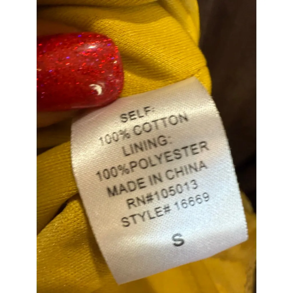 Women's Andree by Unit Yellow Eyelet Blouse S - Image 5