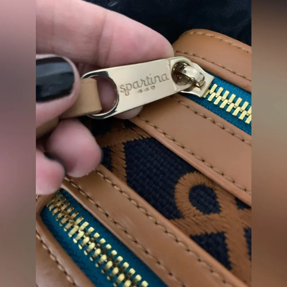 Spartina 449 Mareena hipster crossbody bag blue and gold - Image 6