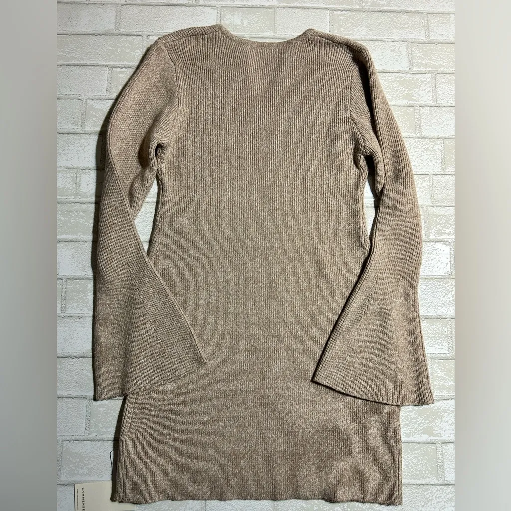 Commense Tan Long Sleeve Sweater Dress Size M - Image 2