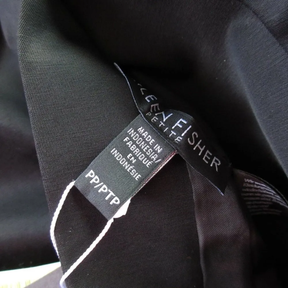 NWT Eileen Fisher Cotton Nylon Reversible Stand Collar in Black Gray Coat PP - Image 5