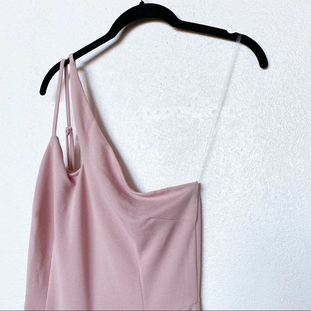 Favlux Fashion Pink One Shoulder Jumpsuit Size Medium - Image 2