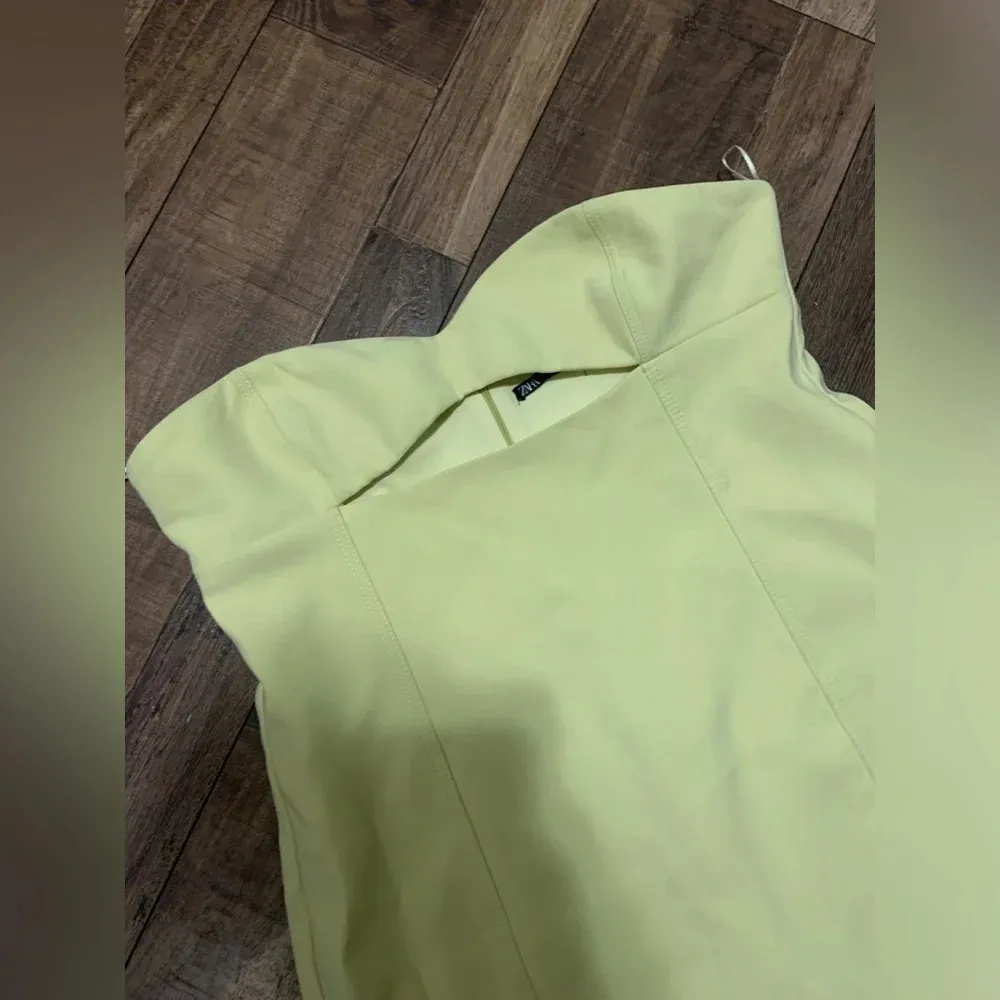 Zara cutout strapless spring yellow cocktail formal dress XL NWOT blogger fav!! - Image 7